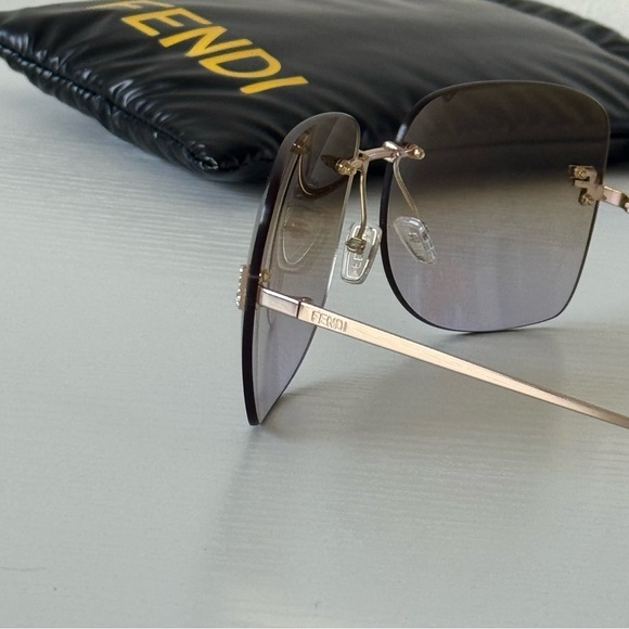 New! Fendi Gradient Sunglasses - Gold, FE44134US 28E, Authentic main image 13